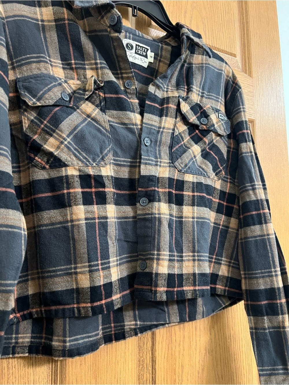 Long Sleeve Plaid Cooped Flannel - Picture 2 of 5